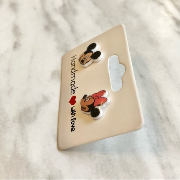 🎉 New Mickey & Minnie Mouse Handmade Earrings - Picture 2 of 4